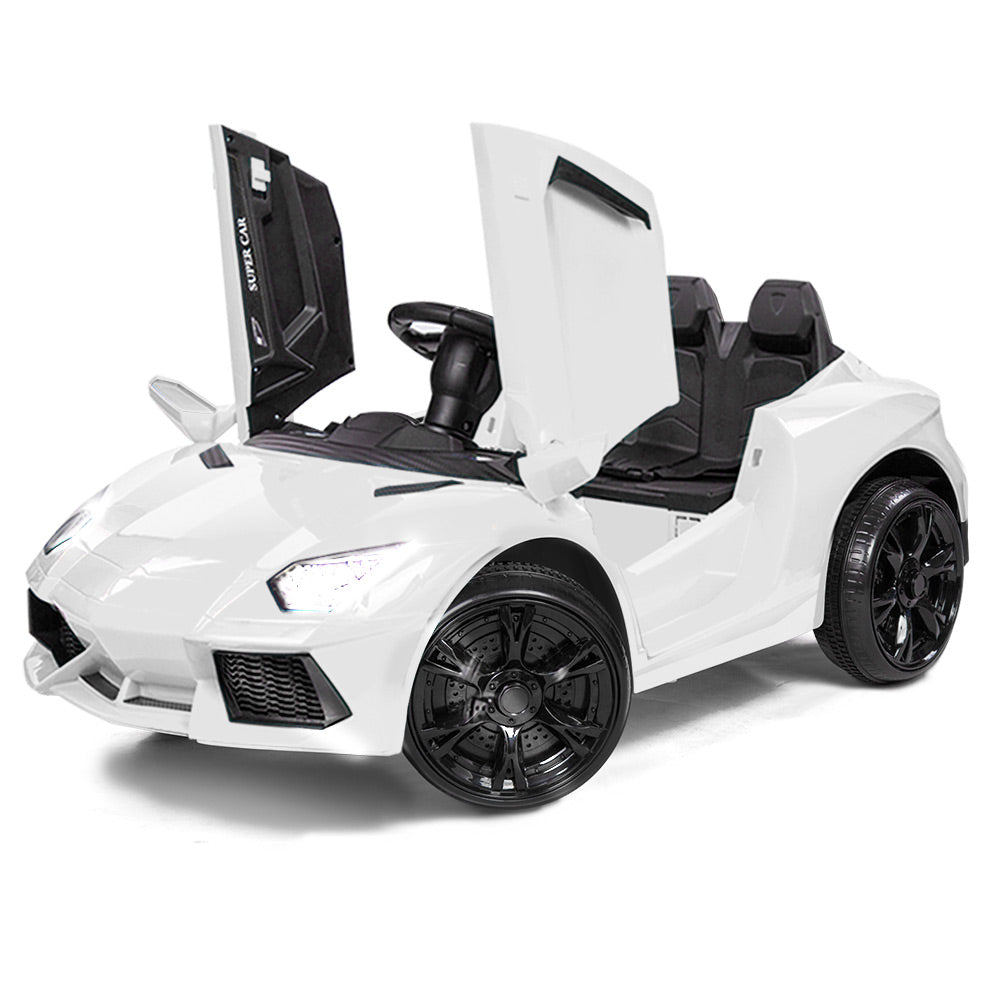 White Lamborghini Kids Ride-On Car with Remote Control - ROVO KIDS