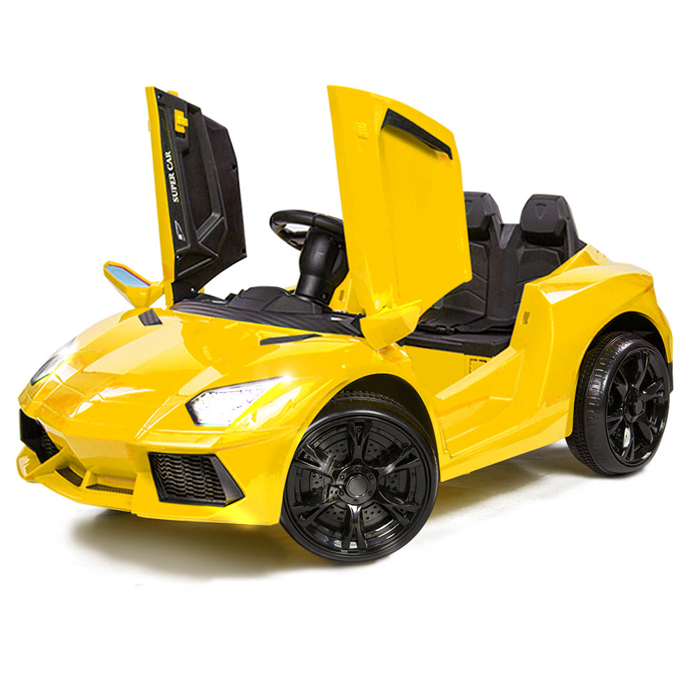 Yellow Lamborghini Ride-On Car, Remote Control, ROVO KIDS