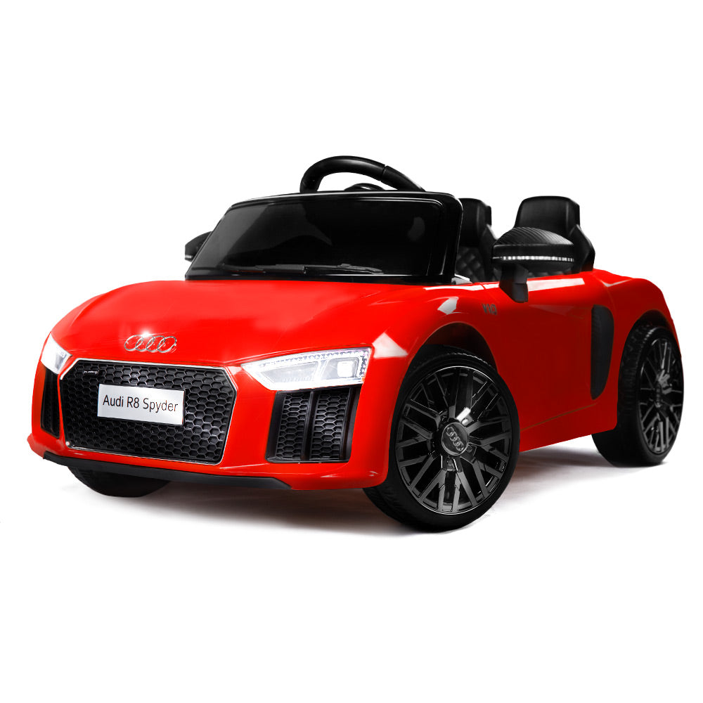 Red Audi R8 Spyder Ride-On Car, 12V, Lights & Sounds