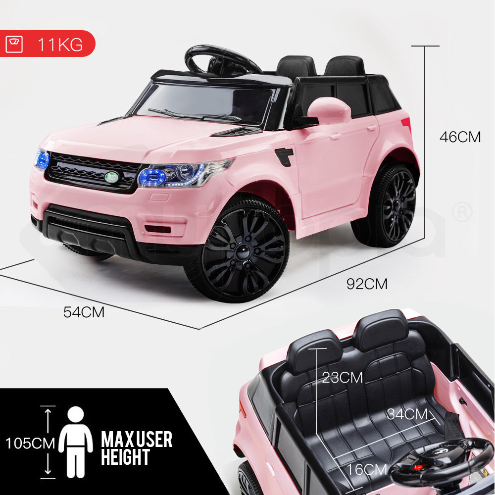 12V Pink Electric Ride-On Car w/ Remote & MP3 - ROVO KIDS