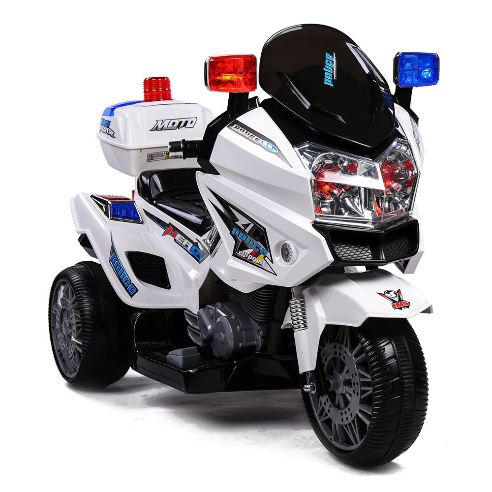 ROVO KIDS Electric Ride-On Police Bike with Lights & Sound