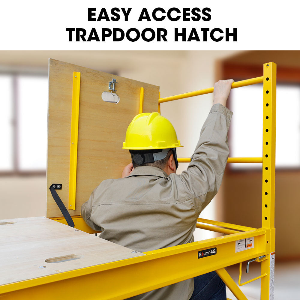 Baumr-AG H18 Mobile Scaffold 450kg Trapdoor Hatch Adjustable