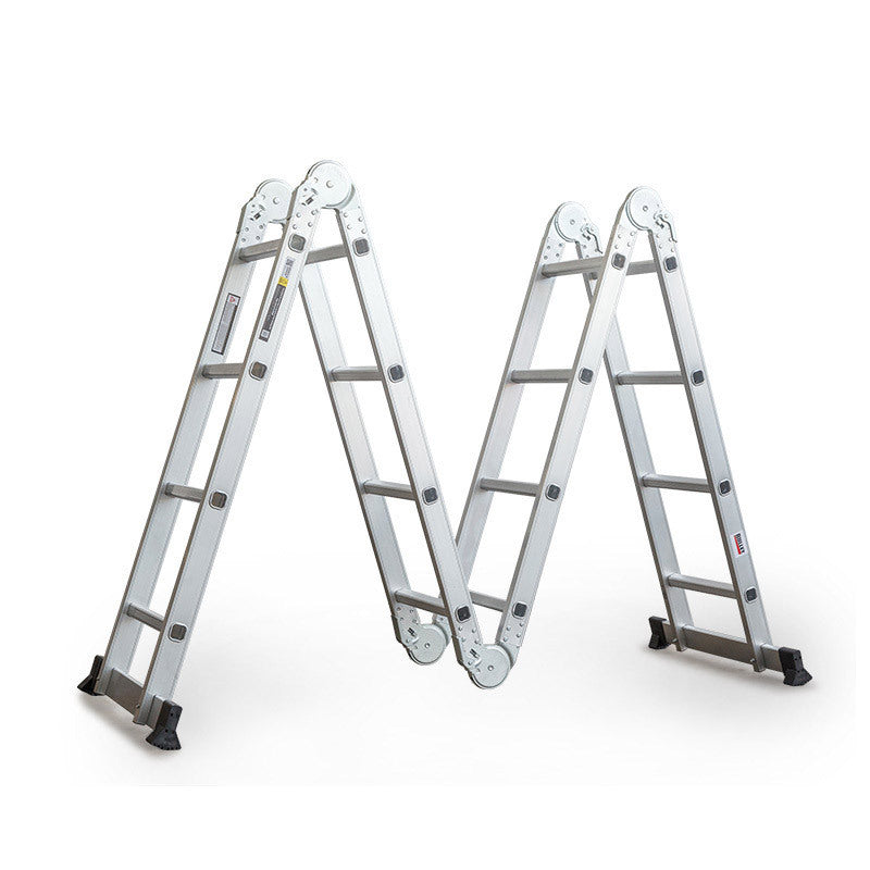 Lightweight 4.7m Multi-Fold Aluminium Ladder with Platforms - Bullet