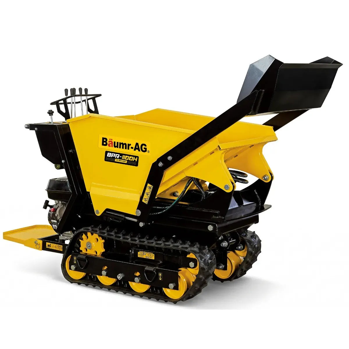 BAUMR-AG Tracked High Lifting/Tipping Power Barrow, 500kg Load Capacity, Hydrostatic, 9hp Engine