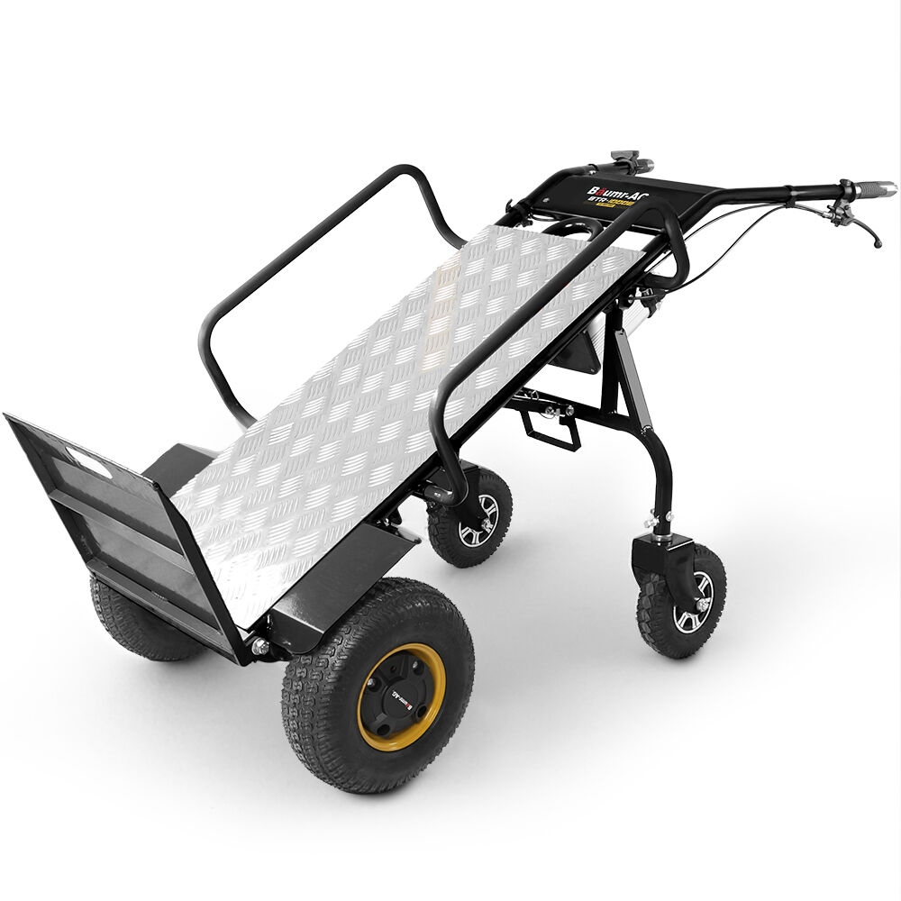 BAUMR-AG 40V Li-ion 260kg Electric Powered Hand Truck Trolley, 400W Brushless motor, Up to 6km/h, 4hr Runtime, Adjustable Width, Folds for Logistics, Moving