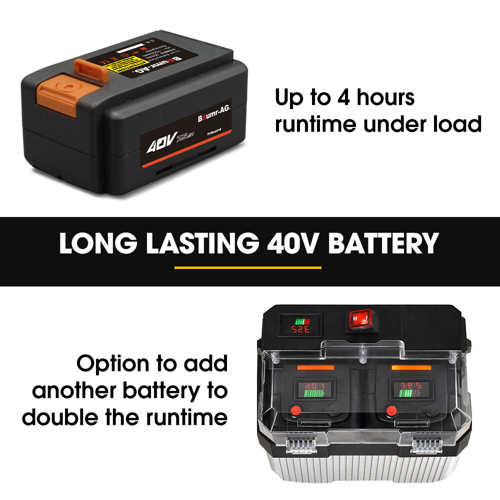 BAUMR-AG 40V Li-ion 260kg Electric Powered Hand Truck Trolley, 400W Brushless motor, Up to 6km/h, 4hr Runtime, Adjustable Width, Folds for Logistics, Moving