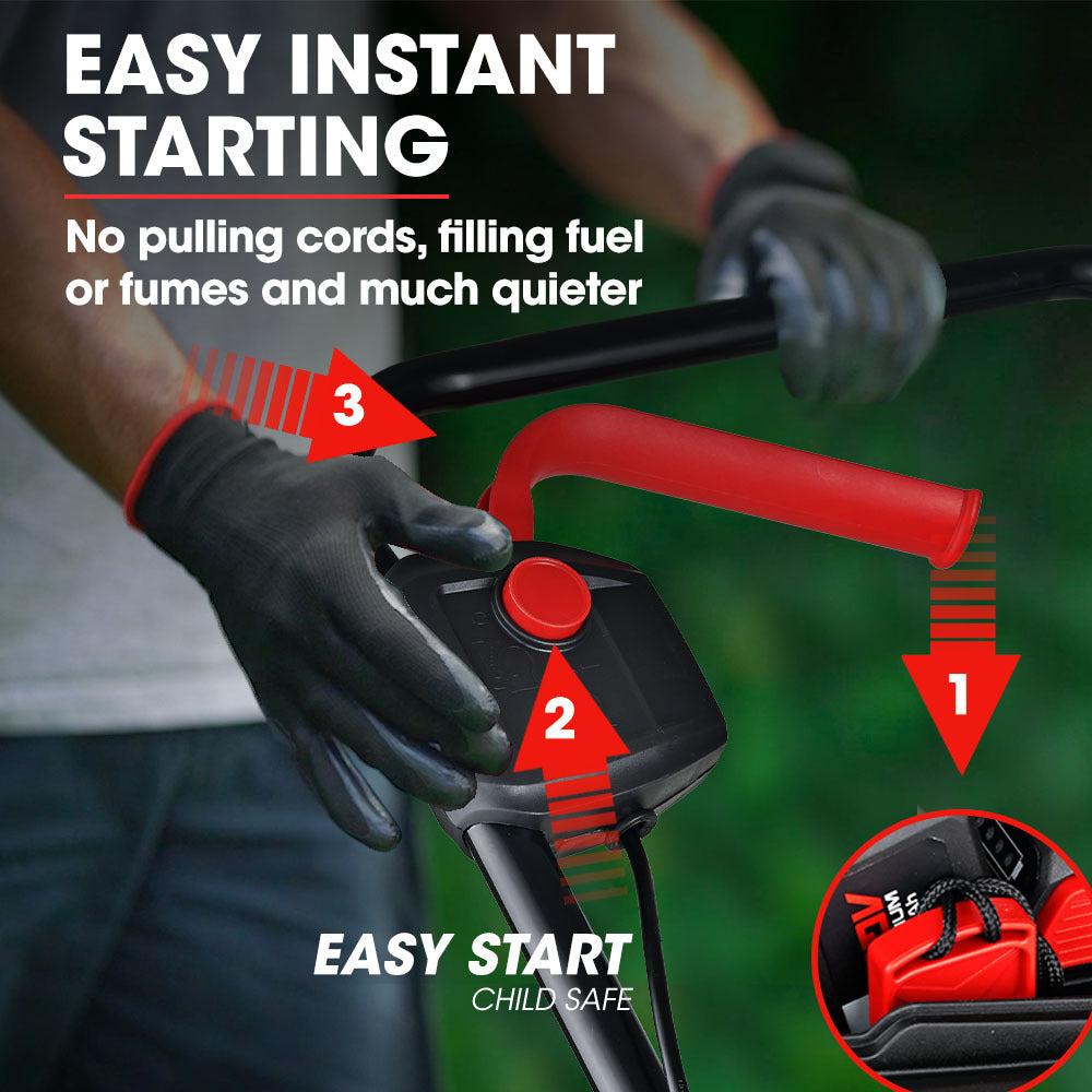 450CX 320mm Cordless Lawn Mower Kit 40V Brushless Black/Red