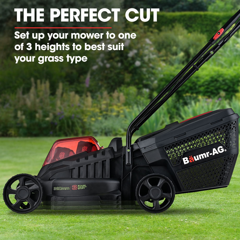 450CX 320mm Cordless Lawn Mower Kit 40V Brushless Black/Red