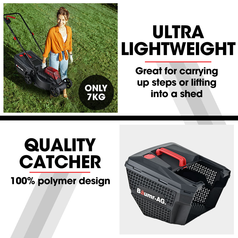 450CX 320mm Cordless Lawn Mower Kit 40V Brushless Black/Red