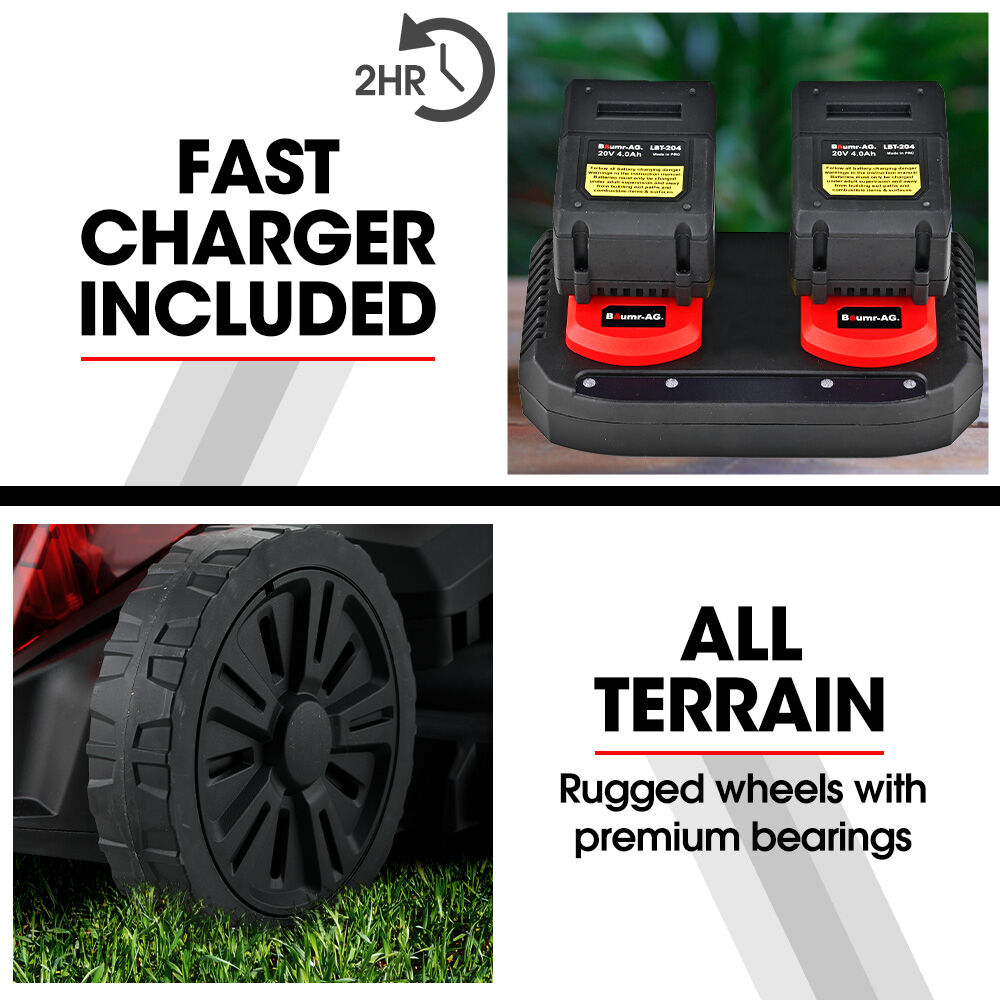 40V Sync 17" Cordless Lawn Mower Kit Black/Red
