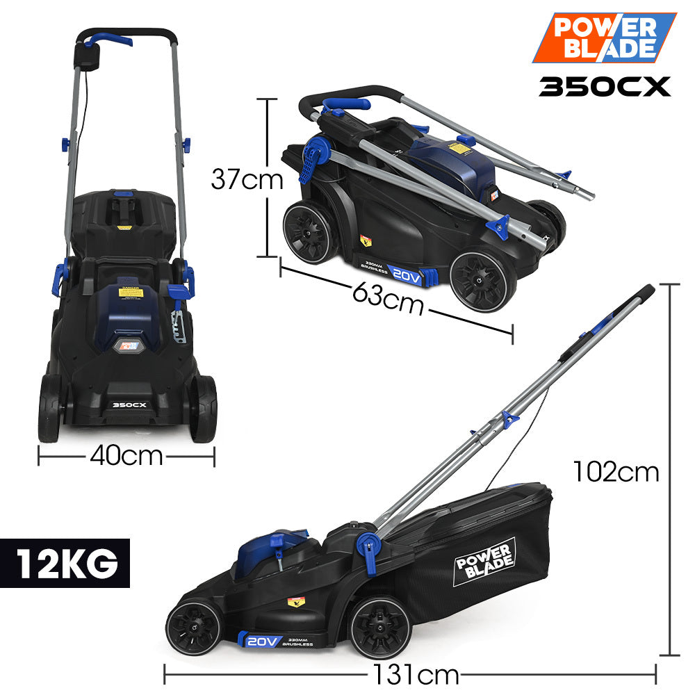 PowerBlade 350CX 13" Cordless Lawn Mower Kit Brushless Electric 20V