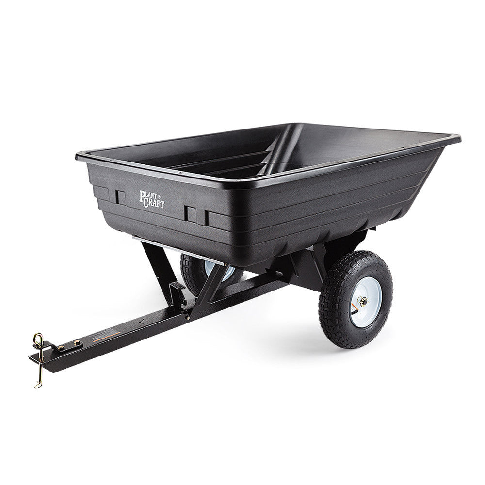 400lbs Poly Dump Cart, Steel Chassis, 13” Tyres - Plantcraft