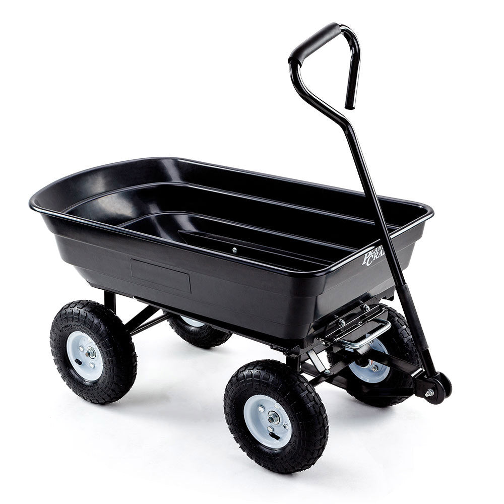 250kg Poly Dump Cart Wagon, 10" Tyres, Pivot Steering - PlantCraft