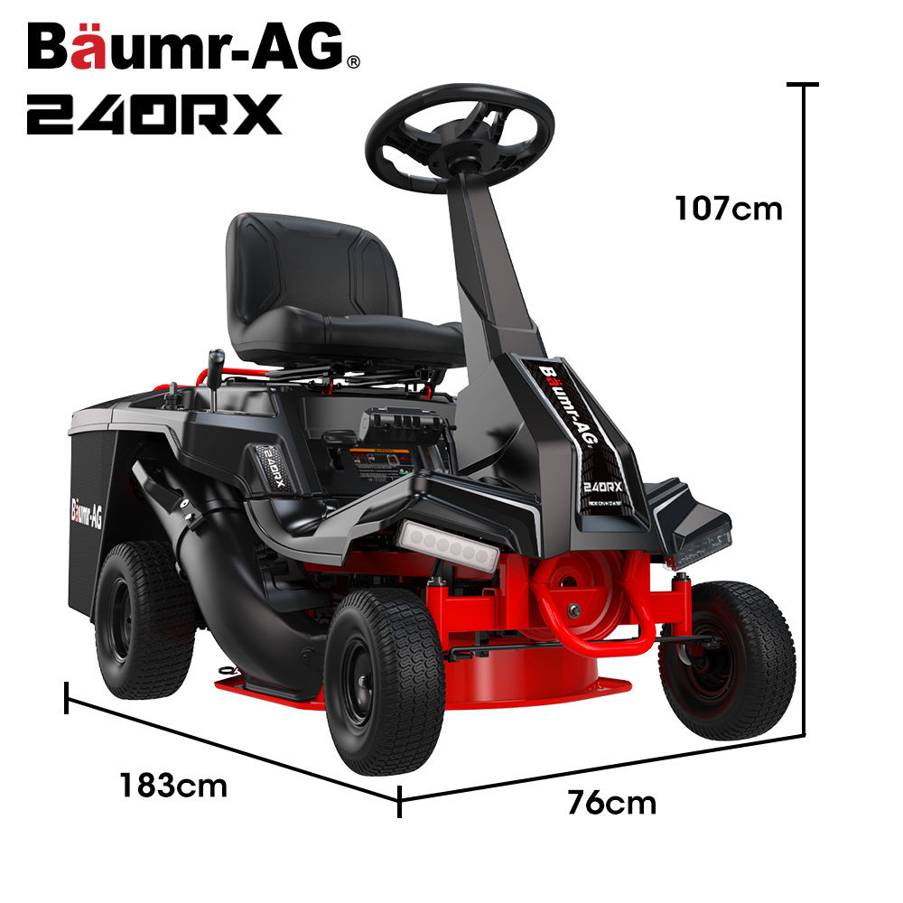 Baumr-AG 24" Ride-On Lawn Mower 6HP Electric Start 5 Cut Heights