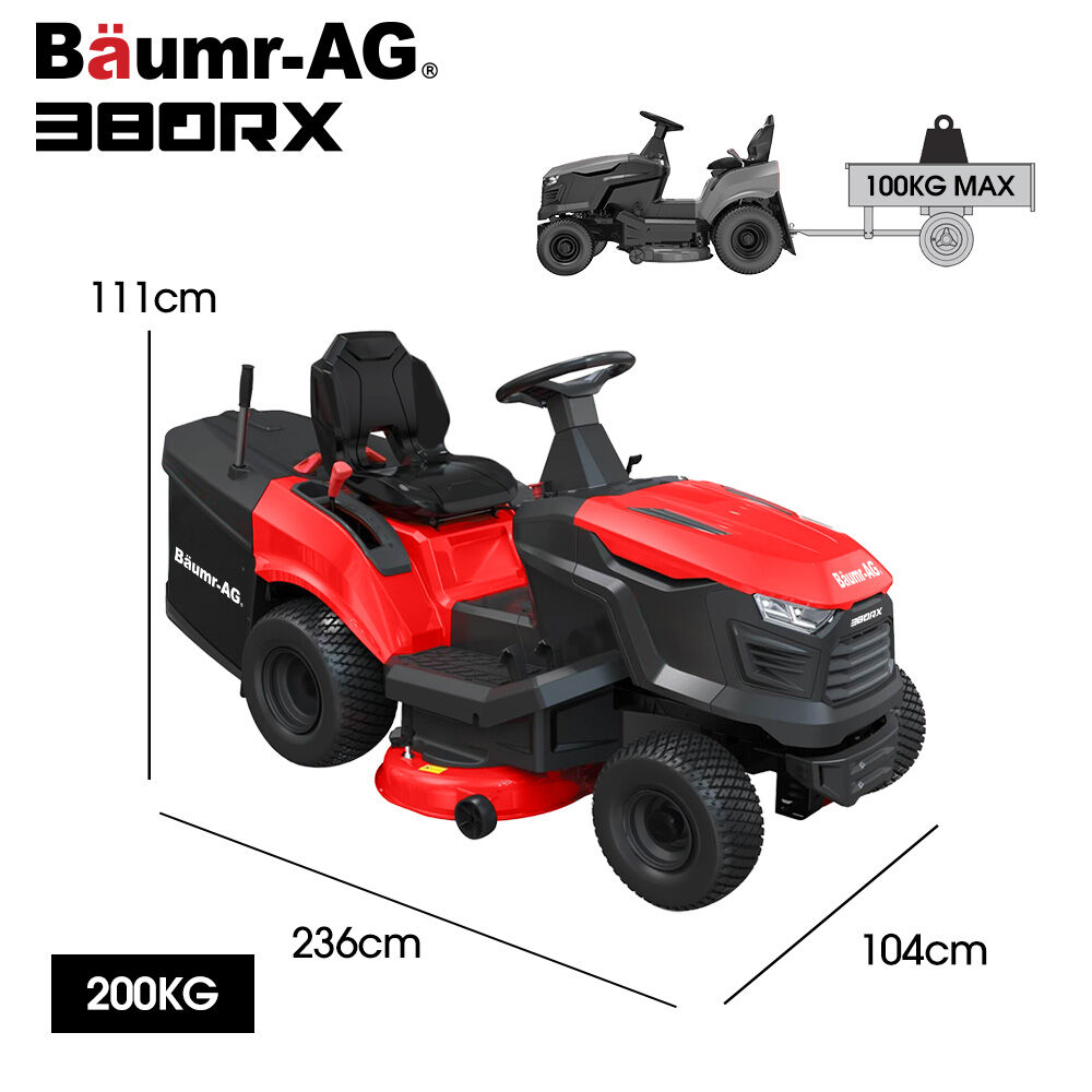 RX380 38" Ride-On Mower Tractor Electric Start 14hp Hydrostatic 100kg Towing
