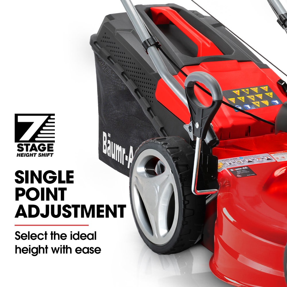Baumr-AG 18" Self-Propelled Petrol Lawn Mower 150cc Steel Deck