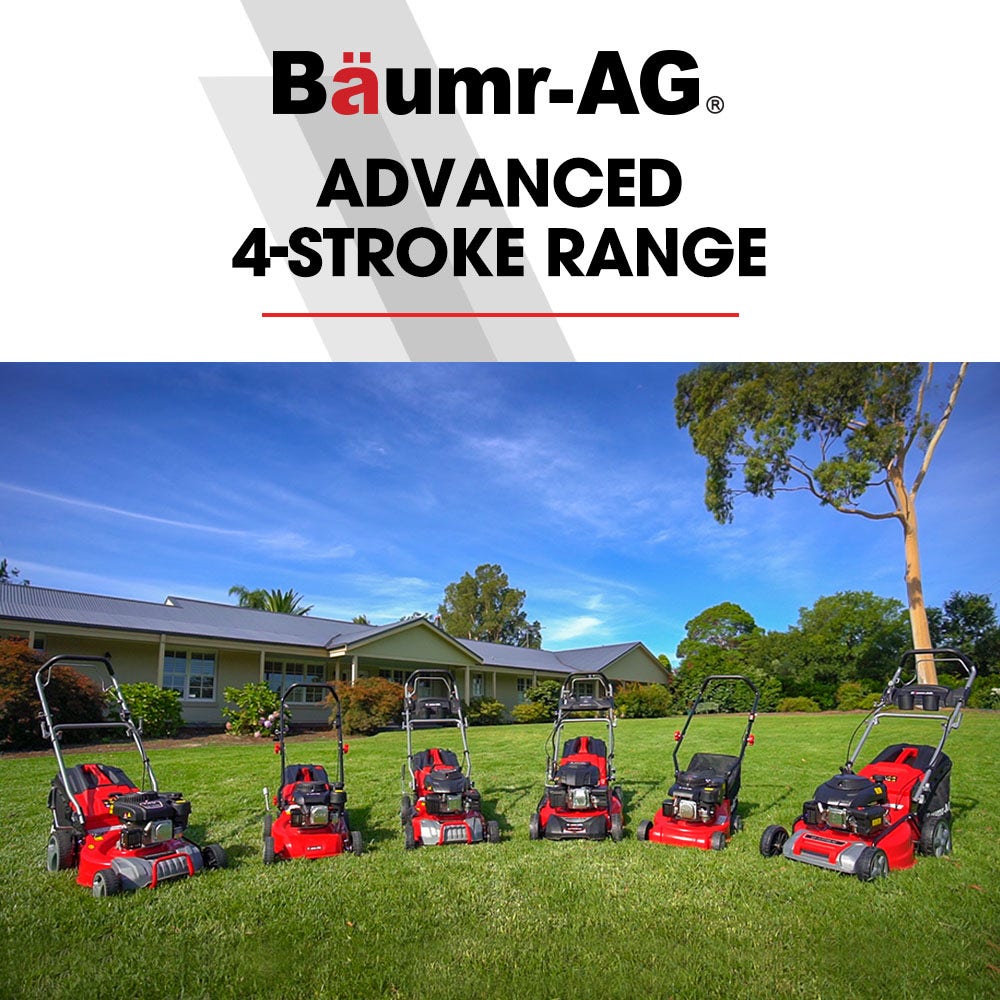 Baumr-AG 18" Self-Propelled Petrol Lawn Mower 150cc Steel Deck