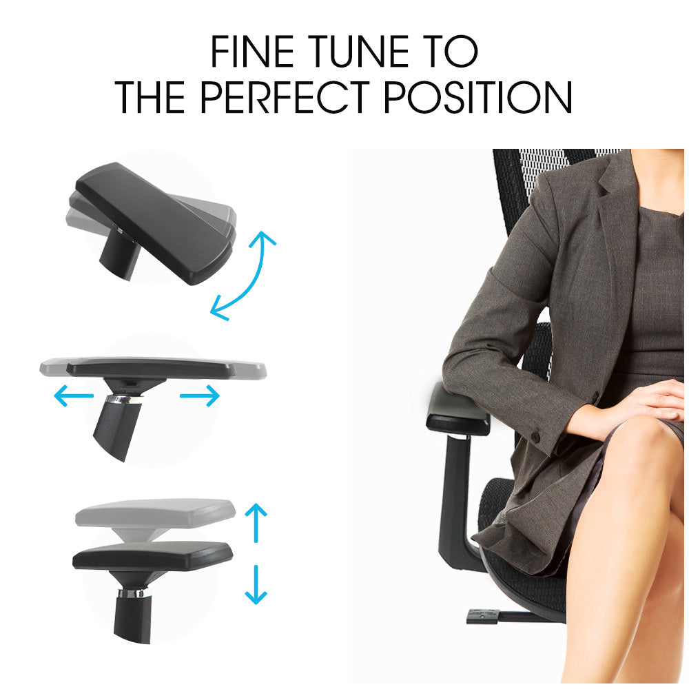 Ergosi Ergonomic Office Chair Black Mesh Adjustable Lumbar and Headrest