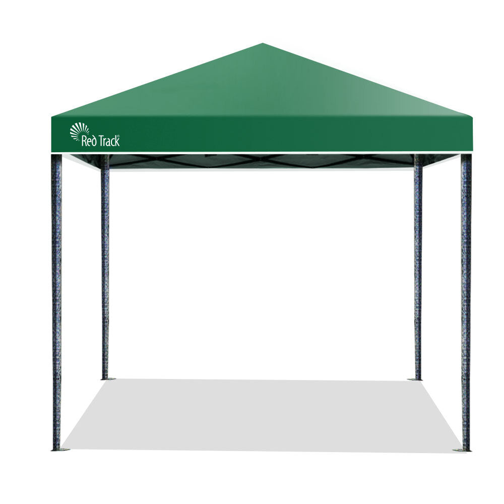 Portable Green 3x3m Gazebo, Steel Frame, Easy Setup - Red Track