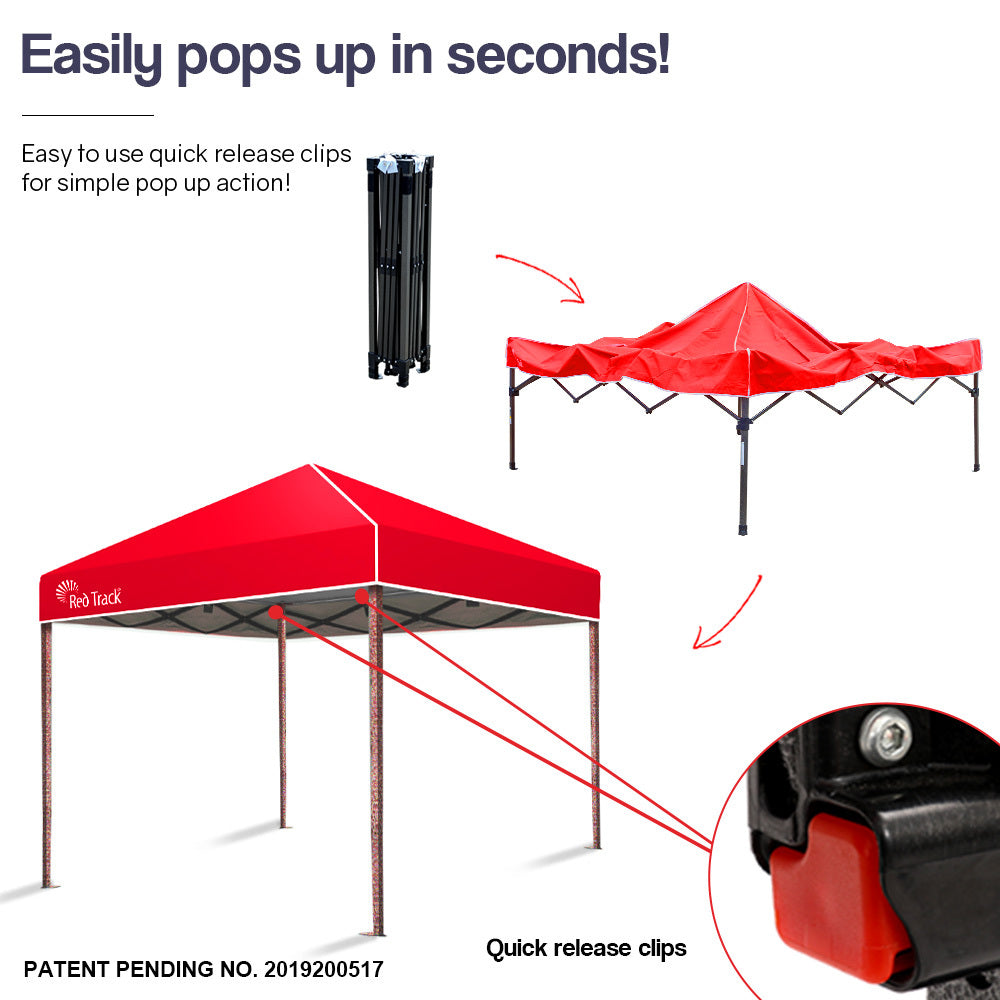 Super Strong 3x3m Folding Gazebo, Red, Pop-Up, Outdoor – Red Track