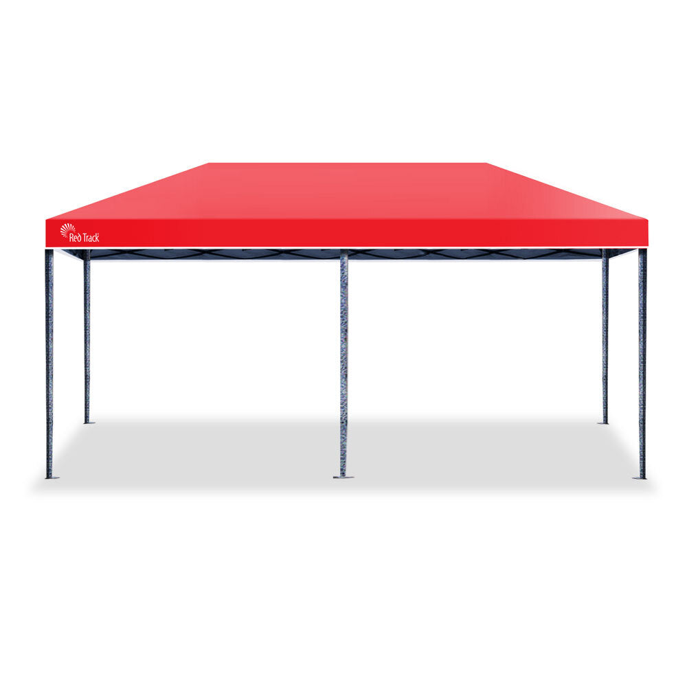 3x6m Red Folding Gazebo, Strong Frame, Portable - Red Track