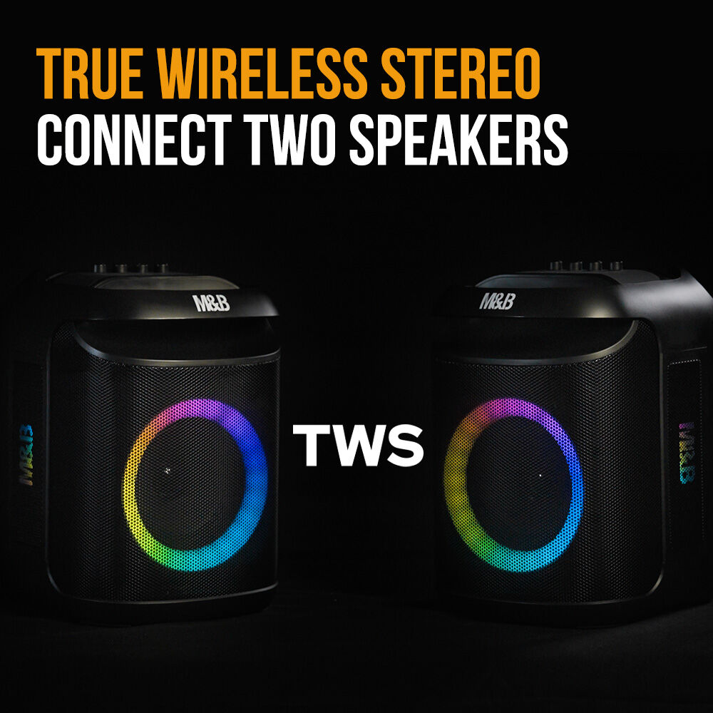 MB PS61 80W Bluetooth Party Speaker IPX4 Splash Proof RGB