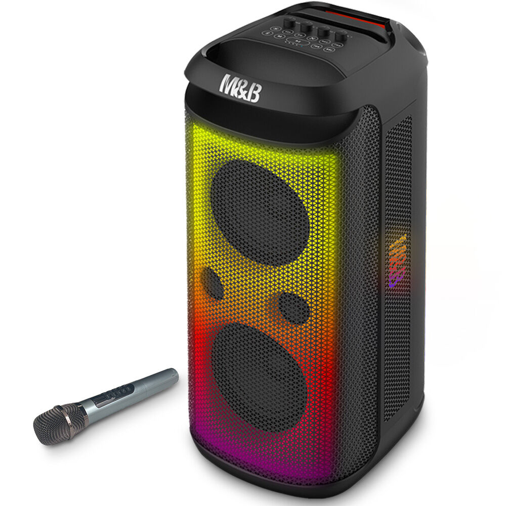 MB 120W Bluetooth Party Speaker Karaoke Mic IPX4 TWS RGB