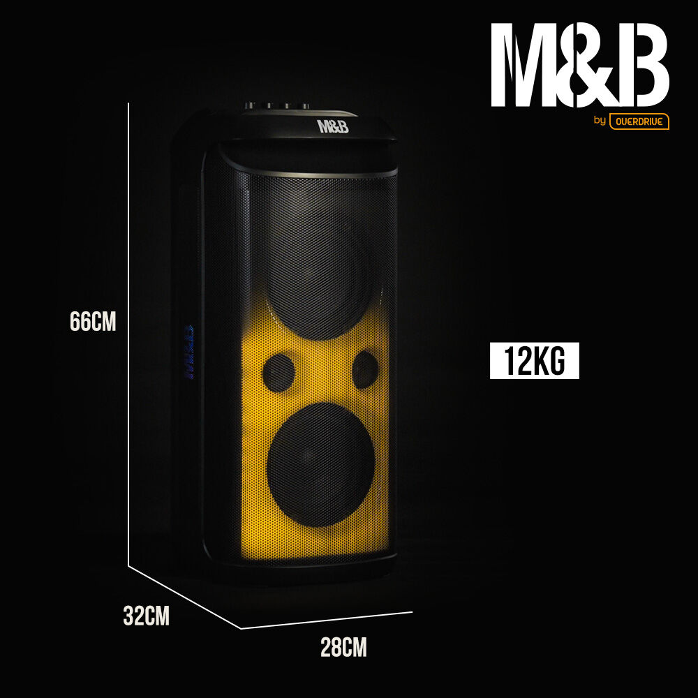 MB 120W Bluetooth Party Speaker Karaoke Mic IPX4 TWS RGB