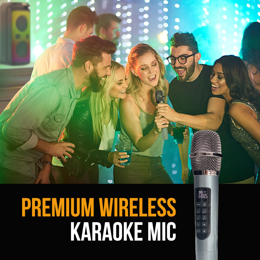MB 120W Bluetooth Party Speaker Karaoke Mic IPX4 TWS RGB