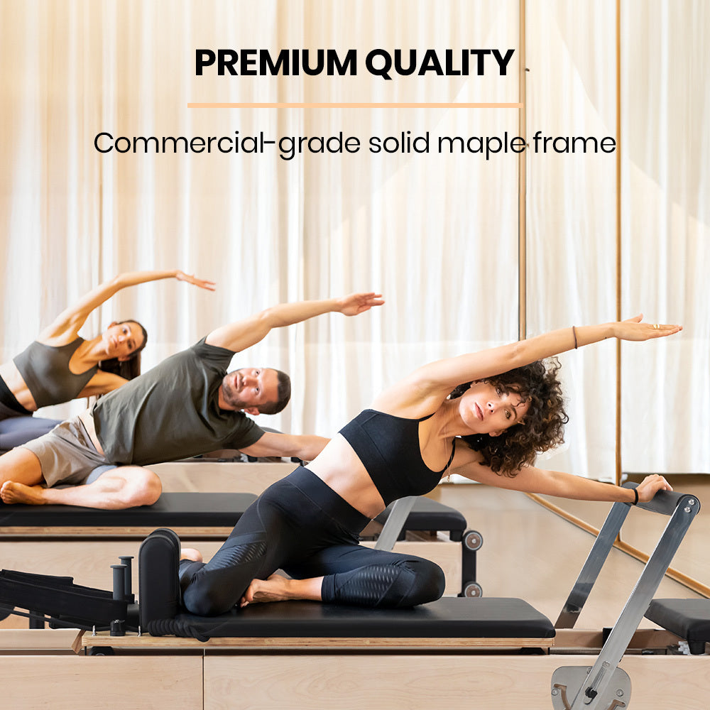 Proflex Reformer Prime Wooden Pilates Machine Folding with Jump Board