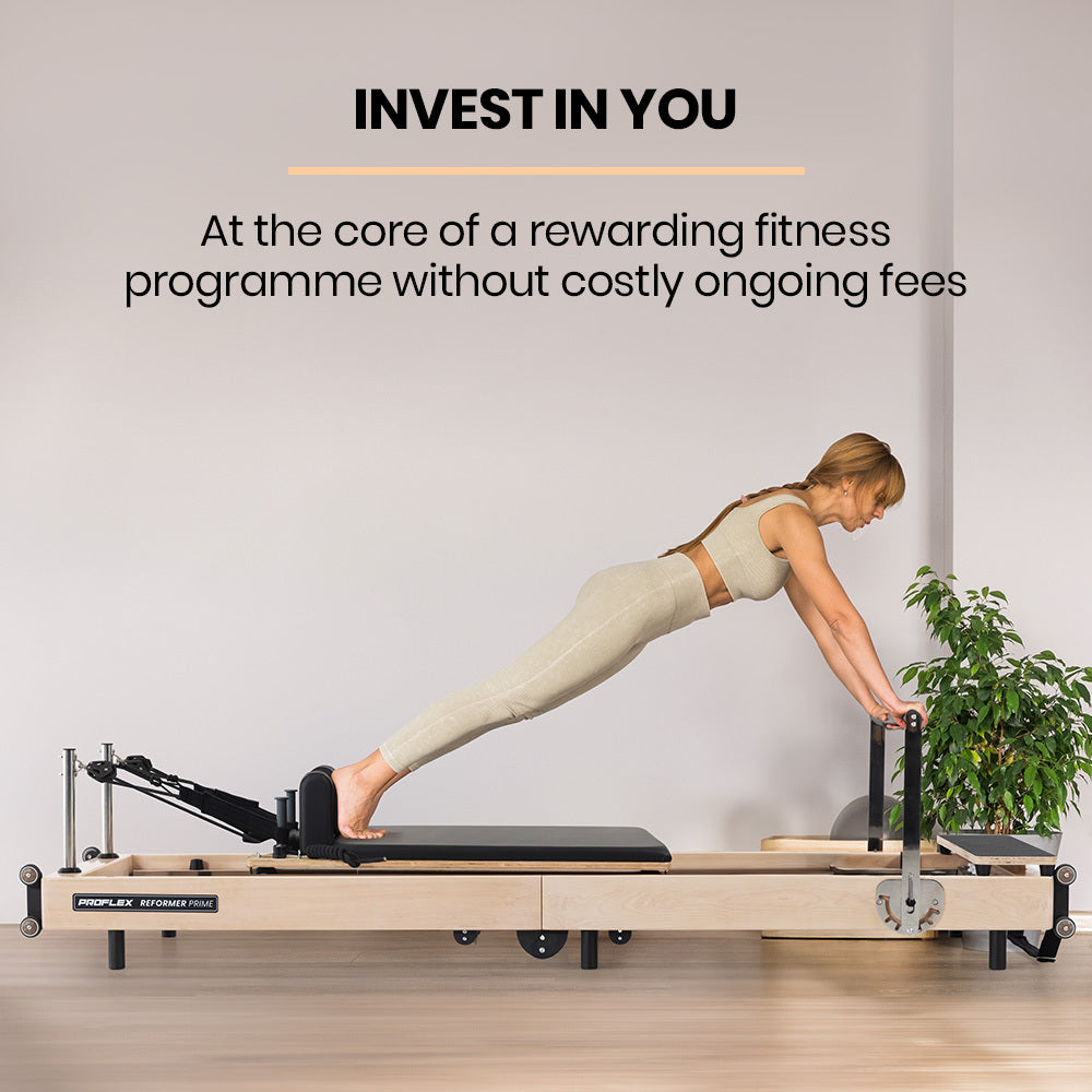 Proflex Reformer Prime Wooden Pilates Machine Folding with Jump Board