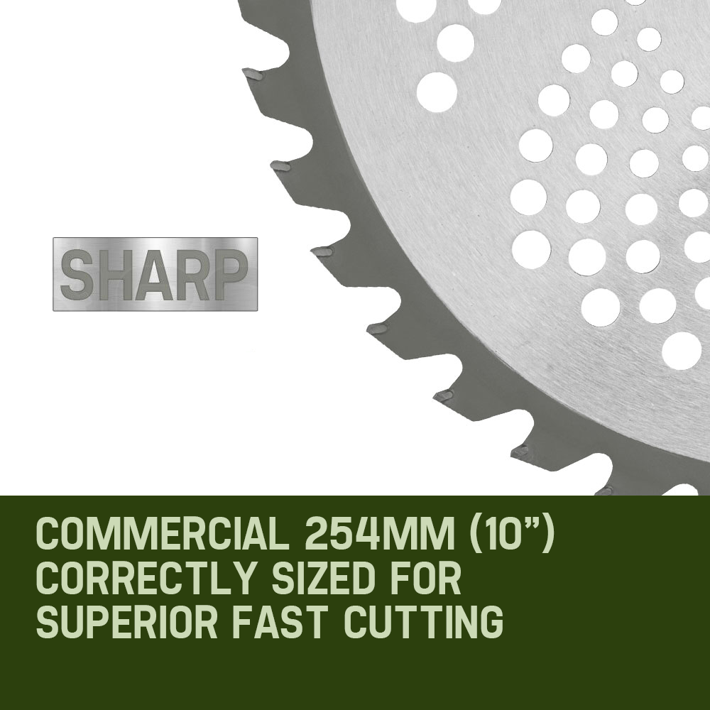 Durable 40T Carbide Brush Cutter Blade 255mm - MTM