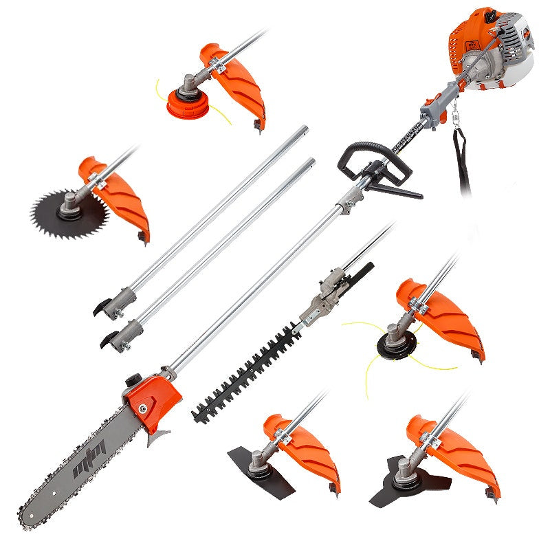 MTM Pole Chainsaw Brush Cutter Whipper Snipper Hedge Trimmer Saw Multi Tool 62CC