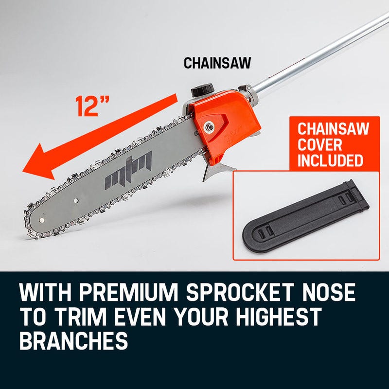 MTM Pole Chainsaw Brush Cutter Whipper Snipper Hedge Trimmer Saw Multi Tool 62CC