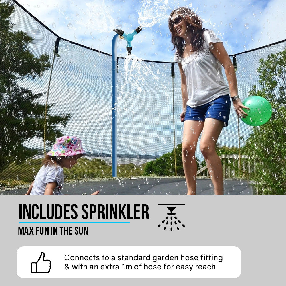 10ft Kids Trampoline with Sprinkler, Basketball Set, Safety Net – Up-Shot