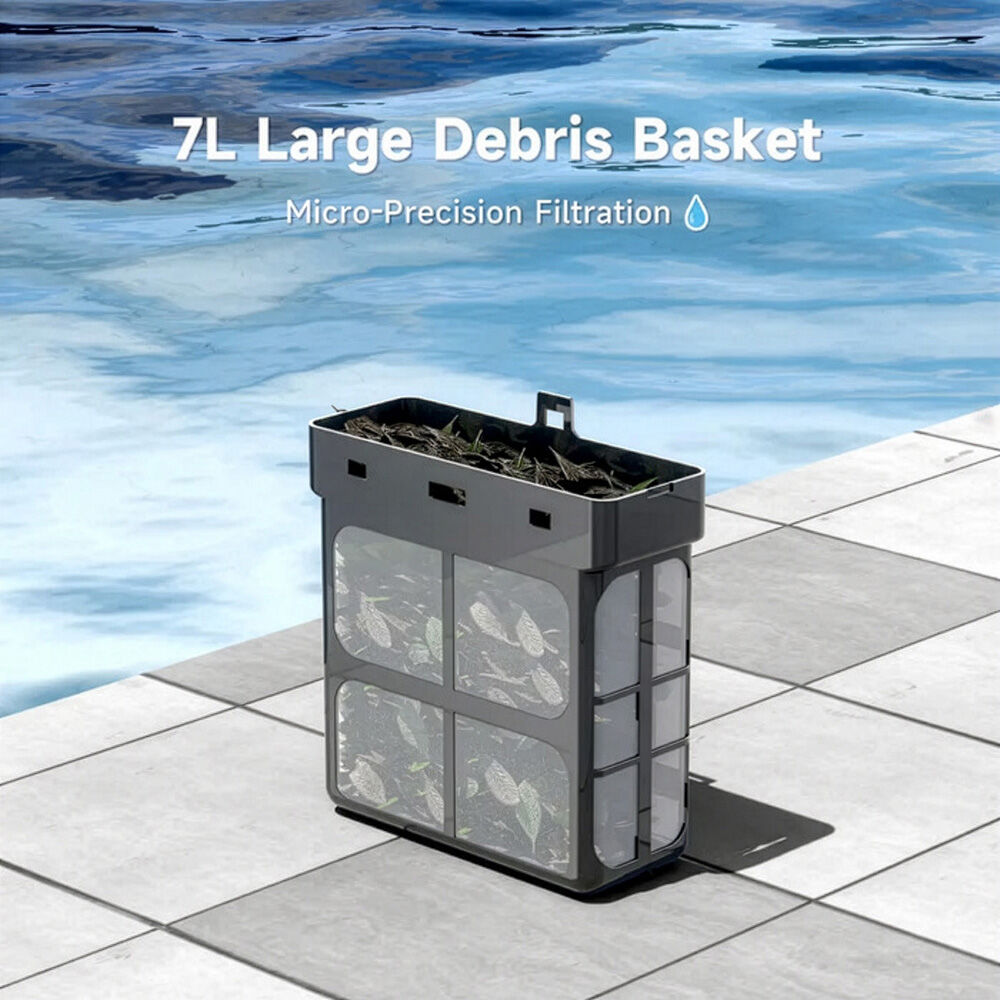 WYBOT F1 Solar Robotic Pool Skimmer, Large 7L Basket, APP Control and Customisable Route, Automatic Cleaner of Leaves and Fine Debris