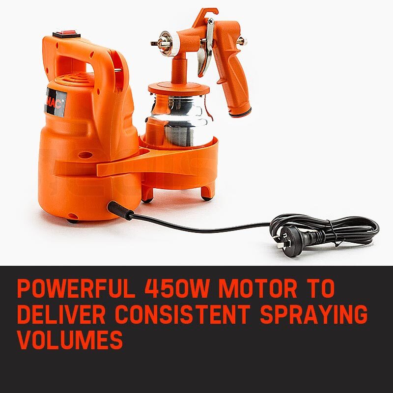 Lightweight HVLP Paint Sprayer Gun 450W 1L Tank - Unimac