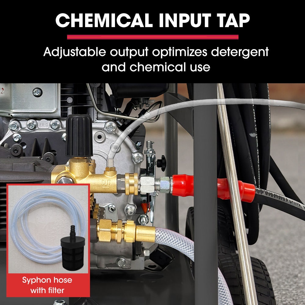 JET-USA Commercial Diesel High-Pressure Washer Cleaner, Electric Start 10hp 418cc, 15m Steel Braided Hose, Adjustable Triplex Pump - DX800