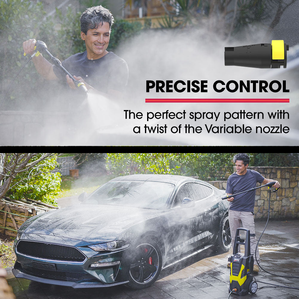 RX535 2600PSI Electric Pressure Washer 2 Nozzles Brush Head Deck Cleaner