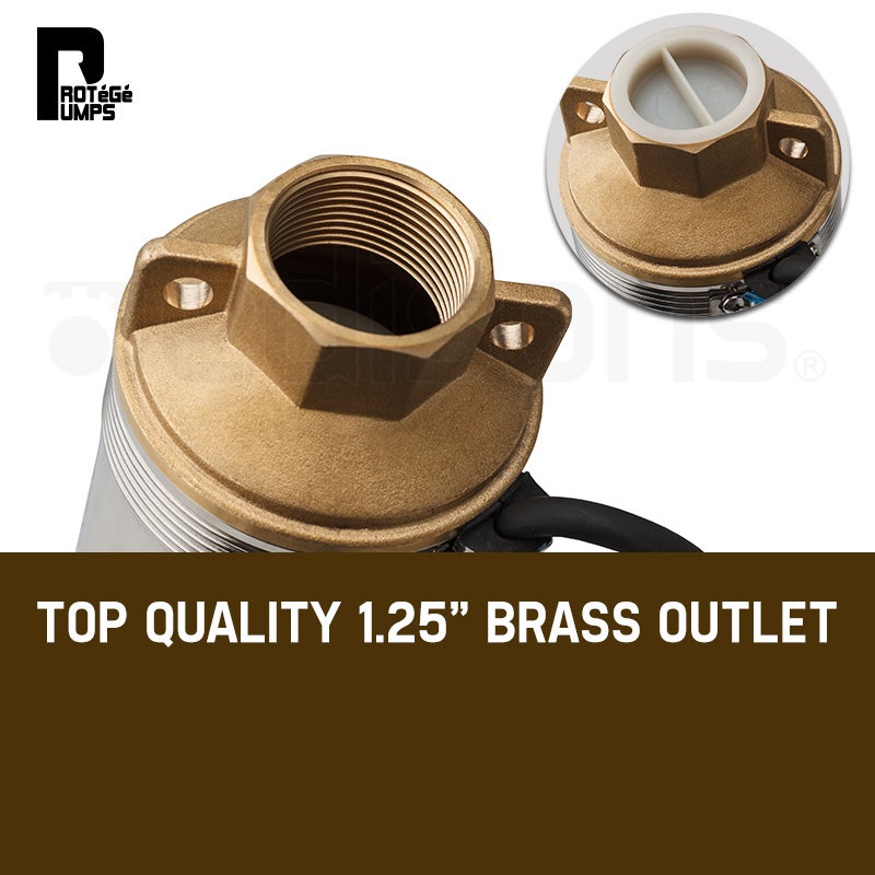 Protege 2HP Submersible Bore Water Pump Well Irrigation Stainless Steel 240V Deep