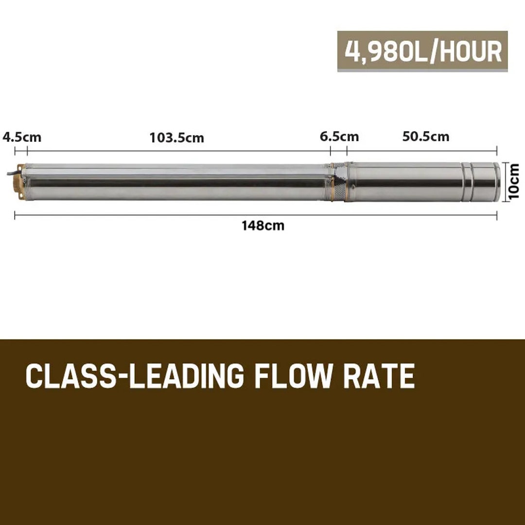 Protege 3HP Submersible Bore Water Pump Deep Well Irrigation Stainless Steel 240V