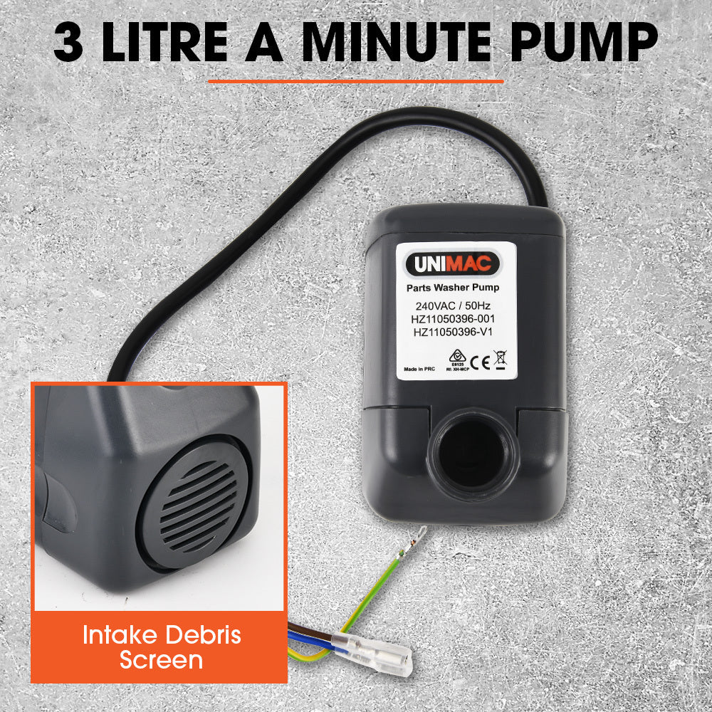 Unimac Parts Washer Pump 3L/min Flow Polymer
