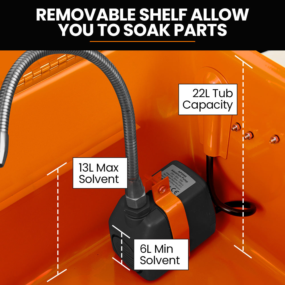 Unimac 22L Portable Auto Parts Washer for Home & Garage