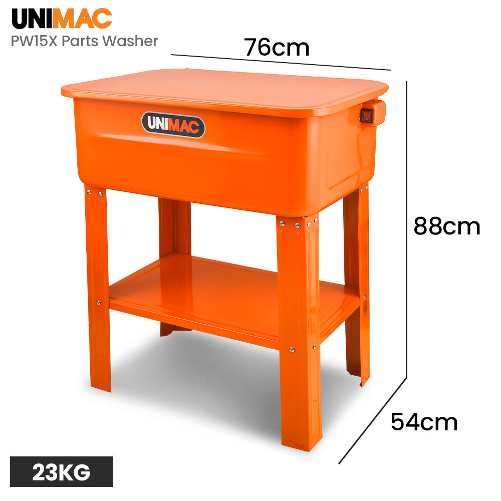 Unimac 86L Heavy Duty Auto Parts Washer Removable Shelf