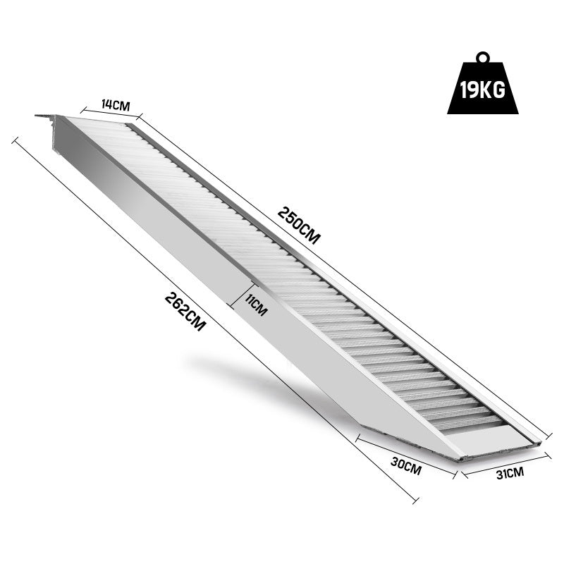 Non-Slip Aluminium Loading Ramp 2.5M 1409KG ATV, Truck