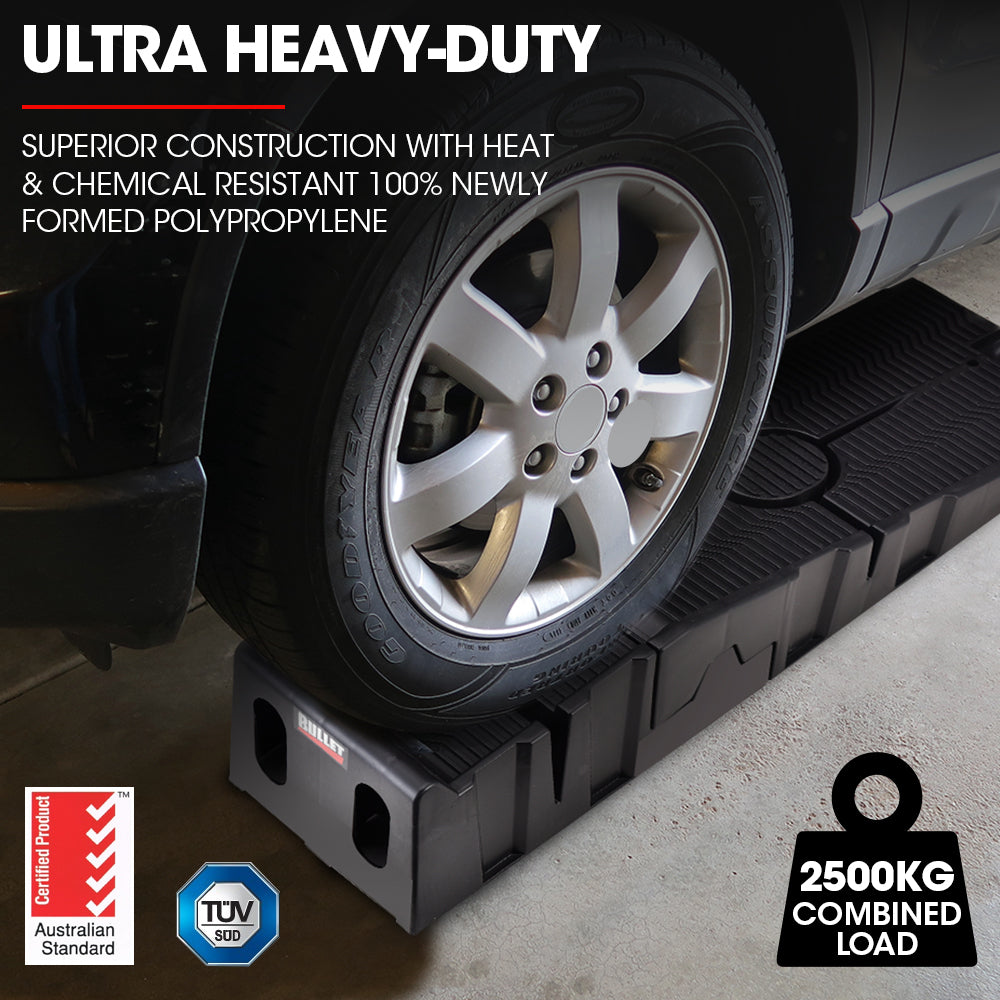Bullet 2.5T Heavy Duty Car Service Ramps 4WD Trailer Pair