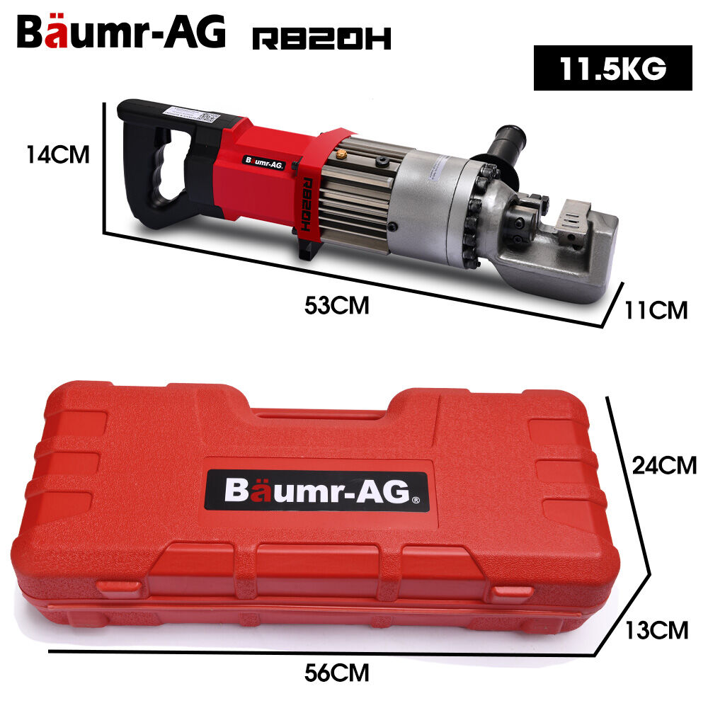 Baumr-AG 1000W Electric Hydraulic Rebar Cutter 4-20mm Heavy-Duty