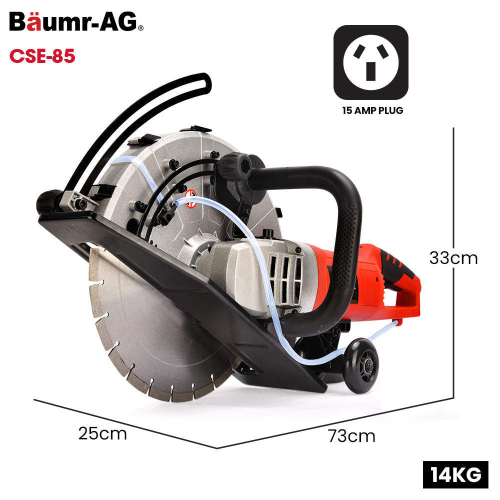 CSE-85 350mm Electric Concrete Demolition Saw Wet/Dry Cutting Diamond Blade
