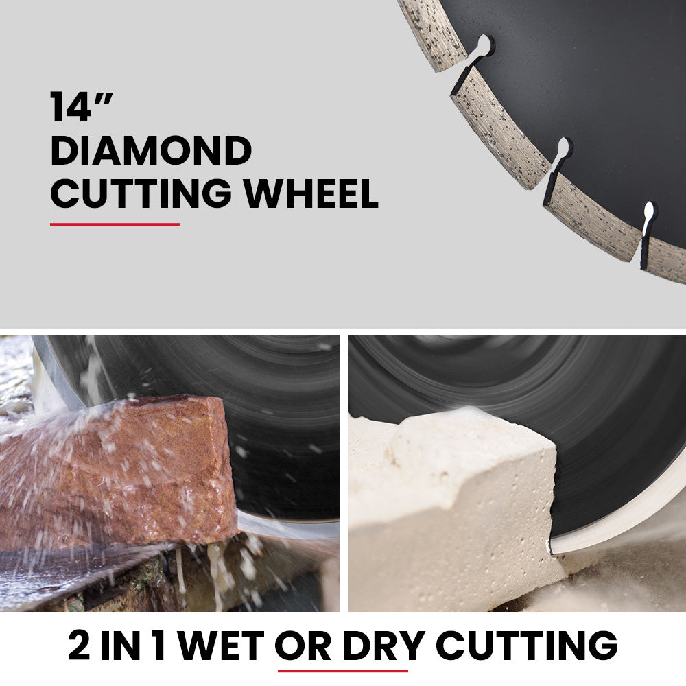 CSE-85 350mm Electric Concrete Demolition Saw Wet/Dry Cutting Diamond Blade