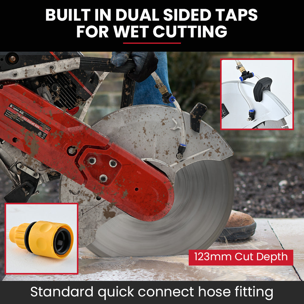 CSP-800 350mm Concrete Demolition Saw 74cc Wet/Dry Cutting Anti-Vibration